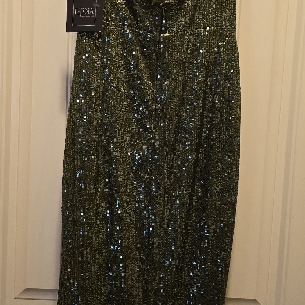 Ieena Duggal 11272 - Ruched Asymmetric Hem Sheath Dress - Picture 5 of 6